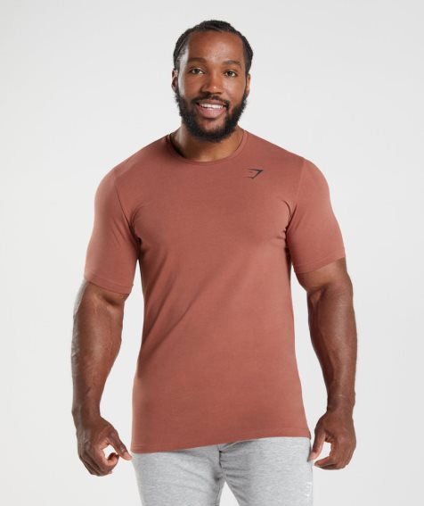 Men's Gymshark Essential T-Shirts Rose | CA 5830ND